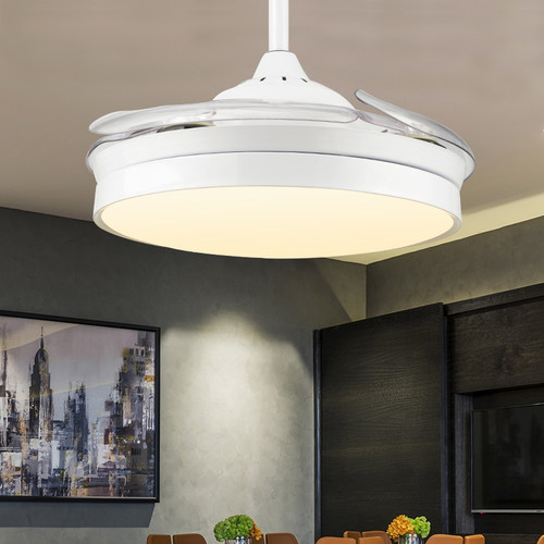 北欧饭厅隐形风扇灯吊扇灯