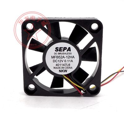 日本 SEPA MFB52A-12HA-001 12V 0.09A 0.11A  5010 静音风扇 5cm