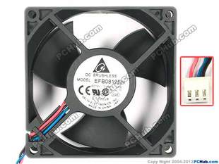 ROO 12V 台达EFB0812EH 8025 散热风扇 0.42A 8CM停转报警