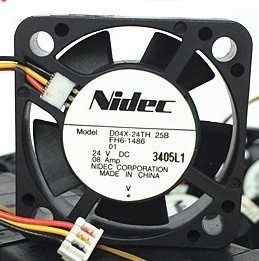 D04X-24TH 25B Nidec 4010 24V 0.08A 3线复印机散热风扇