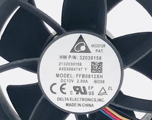 FFB0812XH 台达 8025 DC12V 2A 8CM PWM温控服务器暴力散热风扇