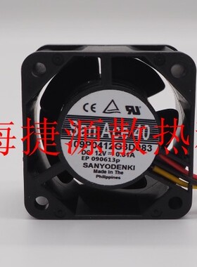 109P0412G3D083 12V 0.31A 3线 日本SANYO 4028 散热风扇