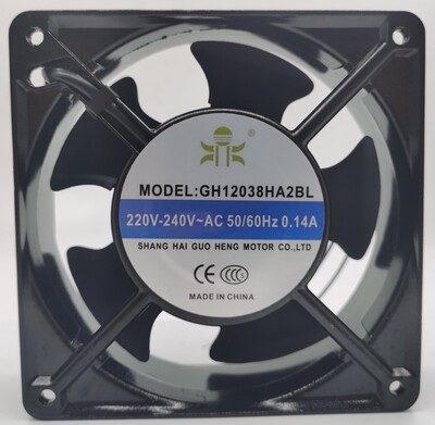 广州国衡 GH12038HA2BL轴流风机120*120*38 220V 0.14A 滚珠轴承