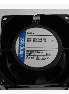 德国ebmpapst TYP 8850N 230V 12.5/11W 80*80*38全金属风扇