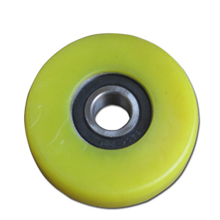 立式 外圆圆管抛光配件导向轮直径90mm行走辅助聚氨酯6204轴承导轮