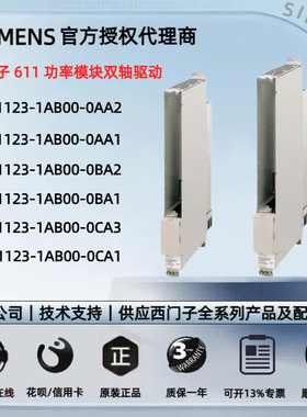 西门子611功率模块双轴驱动6SN1123-1AB00-0AA2/BA/CA/HA/1/2/3