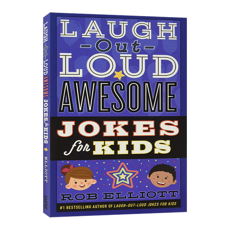 英文原版 Laugh-Out-Loud Awesome Jokes for Kids 超酷的开怀大笑笑话集 美式幽默 词汇积累 儿童英语课外读物 英文版 进口英语书
