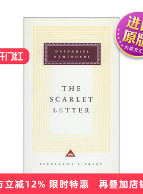 英文原版 The Scarlet Letter 红字 霍桑 Everyman精装收藏版 英文版 进口英语原版书籍