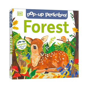 DK躲猫猫翻翻立体纸板书 书籍 Pop 进口英语原版 英文版 森林 Forest Peekaboo 绘本 英文原版
