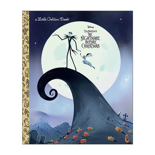 英文原版 Tim Burton's The Nightmare Before Christmas Disney Little Golden Book 迪士尼 圣诞夜惊魂 兰登书屋精装小金书