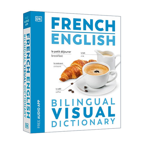 原版 French English Bilingual Visual Dictionary DK图解法语英语双语词典 附APP音频 进口原版书籍