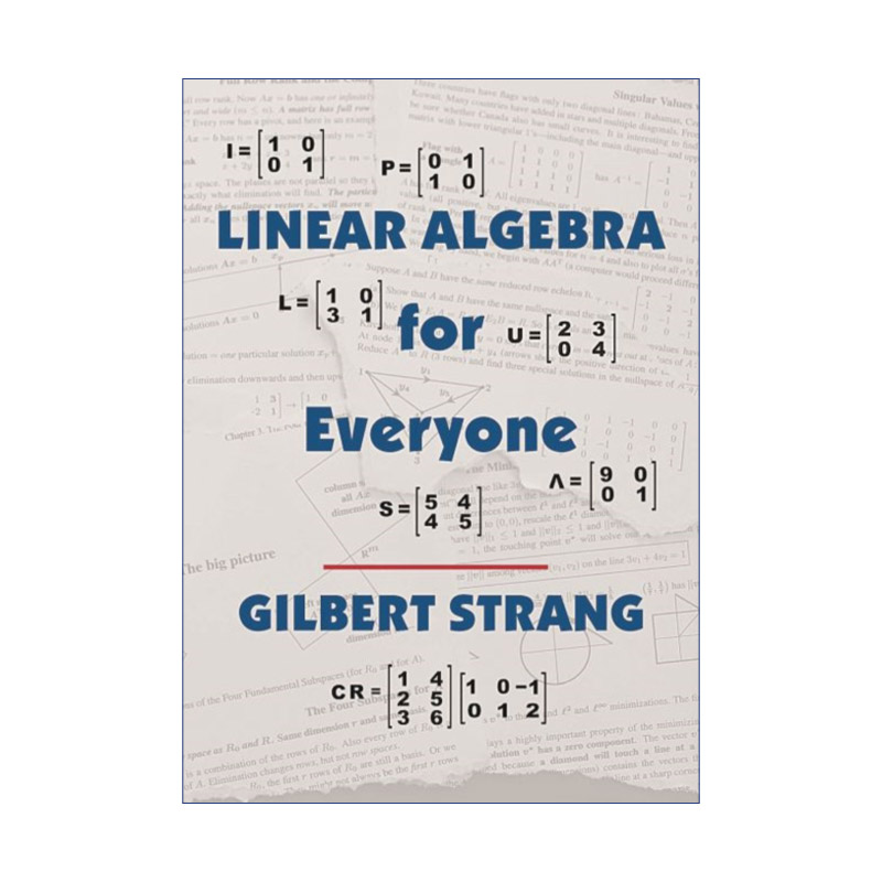 英文原版 Linear Algebra for Everyone线性代数的艺术 Gilbert Strang精装英文版进口英语原版书籍