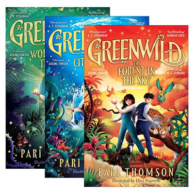英文原版 Greenwild 格林威尔德系列3册 儿童奇幻小说 海之城 空中森林 门后的世界 英文版 进口英语原版书籍