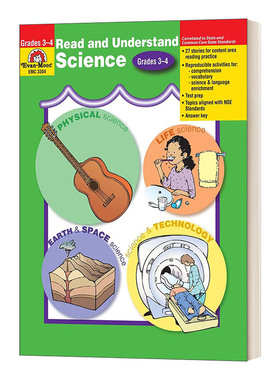 英文原版 Read & Understand Sicence Grade 3-4 阅读与理解系列 科学 三四年级 英文版 进口英语原版书籍儿童图书