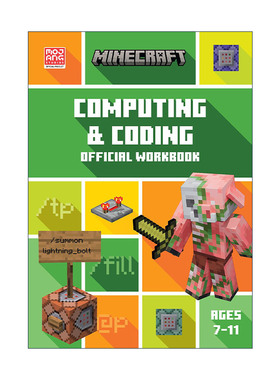 英文原版 Minecraft Education STEM Computing and Coding Official Workbook 我的世界英国小学计算与编码练习册7-11岁 英文版
