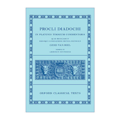 英文原版 Proclus Commentary on Timaeus  Book 4 普罗克鲁斯 论柏拉图蒂迈欧篇 卷四 精装 英文版 进口英语原版书籍