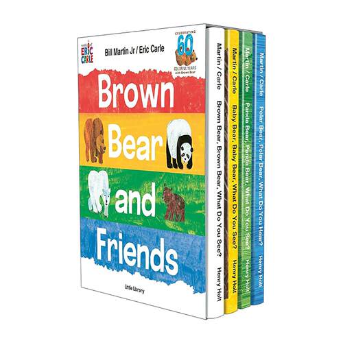 英文原版 Brown Bear and Friends Little Library 棕熊和朋友们4册盒装 60周年全彩版 英文版 进口英语原版书籍