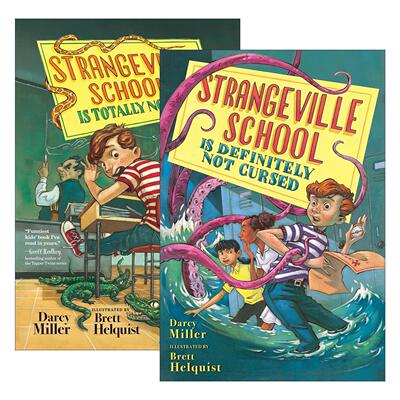 英文原版 Strangeville School系列2册 儿童搞笑故事小说 英文版 进口英语原版书籍
