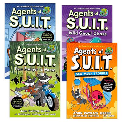 英文原版 InvestiGators Agents of S.U.I.T. 鳄鱼侦查员外传侦查员系列1-4册 儿童全彩爆笑漫画故事书 英文版 进口英语原版书籍