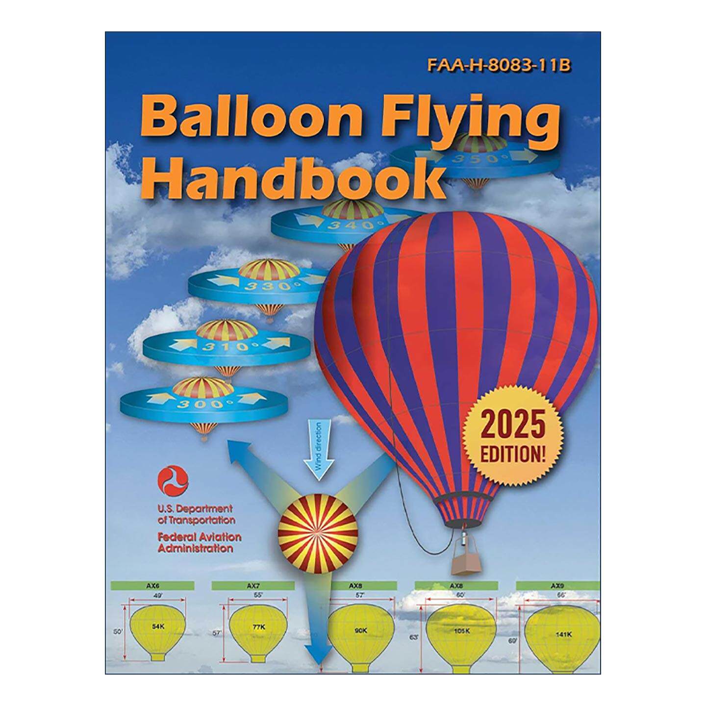 英文原版 Balloon Flying Handbook 2025 热气球飞行手册 美国联邦航空管理局 英文版 进口英语原版书籍