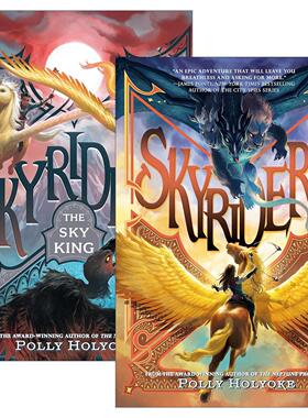 英文原版 Skyriders 天空骑士系列2册 儿童奇幻冒险小说 Polly Holyoke 英文版 进口英语原版书籍
