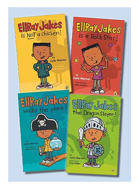 英文原版 Ellray Jakes 4C Box Set 埃雷·杰克系列 1-4册盒装套装 儿童社交友谊章节桥梁故事书 英文版 进口英语原版书籍