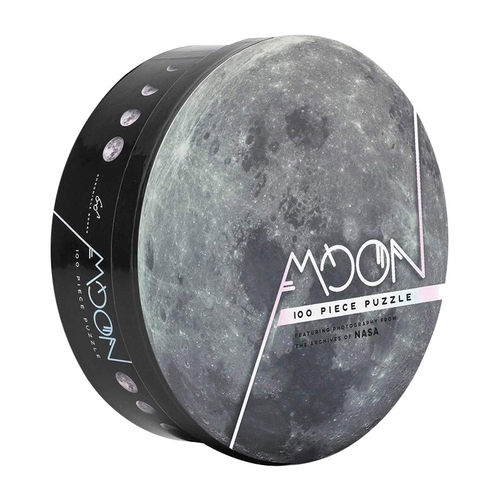 英文原版 Moon 100 Piece Puzzle 100件月亮拼图 NASA档案的摄影 家庭游戏 英文版 进口英语原版书籍