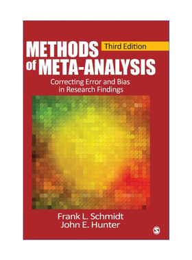 英文原版 Methods of Meta-Analysis 元分析方法 校正研究结果中的误差和偏差 精装 英文版 进口英语原版书籍