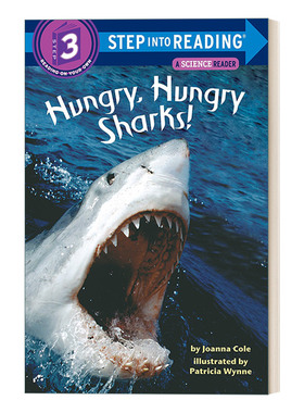 英文原版 Step into Reading 3 - Hungry  Hungry Sharks!  (A Science Reader) Non-fiction 饥饿的鲨鱼 英文版 进口英语原版书籍
