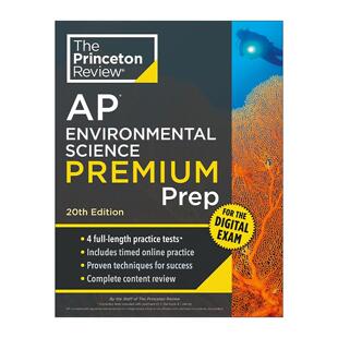 英文原版 Princeton Review AP Environmental Science Premium Prep 普林斯顿评论AP环境科学 增值版 含线上题库 第20版 进口