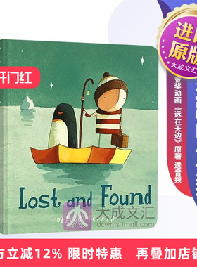 Lost and Found 英文原版绘本纸板书 远在天边 迷路的小企鹅 英文版智慧小孩亲子绘本 Oliver Jeffers书单 进口英语书籍儿童图书