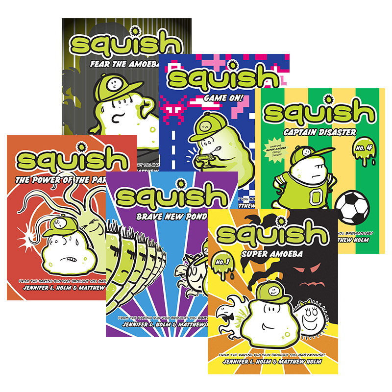 变形虫6册 英文原版 Squish 纽约时报畅销书 英文版儿童漫画桥梁章节书 英语课外阅读 进口原版书籍,书籍/杂志/报纸,儿童读物原版书,淘宝优惠券,粉丝福利购,淘宝优惠卷