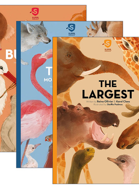 英文原版 Super Animals 超级动物系列3册 儿童精装生物学科普绘本 5-11岁 Karel Claes 英文版 进口英语原版书籍