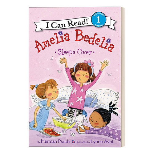 英文原版 Amelia Bedelia Sleeps Over 阿米莉亚在外过夜 糊涂女佣分级阅读 I Can Read Level 1 英文版 进口英语原版书籍
