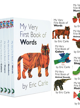 My Very First Book of words 英文原版绘本 Eric Carle 艾瑞卡尔爷爷7册1-2-3岁宝宝绘本纸板书 英文版幼儿英语启蒙认知进口书