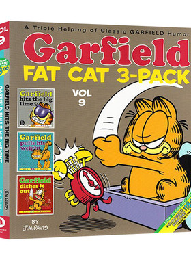 英文原版 Garfield Fat Cat 3-Pack #9 加菲猫漫画三合一 9 英文版 进口英语原版书籍