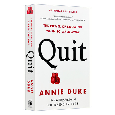 英文原版 Quit 退出 知道何时离开也是一种能力 商业管理 决策学 Thinking in Bets作者Annie Duke新书 精装 英文版 进口英语书籍