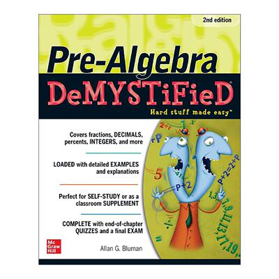 英文原版 Pre-Algebra Demystified 初级代数 自学向导系列 第2版 英文版 进口英语原版书籍