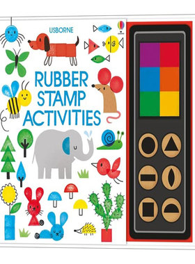 英文原版 Usborne Rubber Stamp Activities 经典儿童创意彩色印泥手指画游戏书 螺旋精装 英文版 进口英语原版书籍