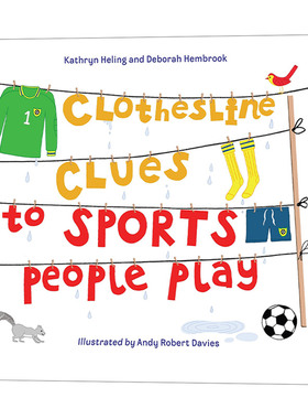 英文原版 Clothesline Clues to Sports People Play 谁在晾衣服 儿童绘本 时尚 运动 Kathryn Heling 英文版 进口英语原版书籍