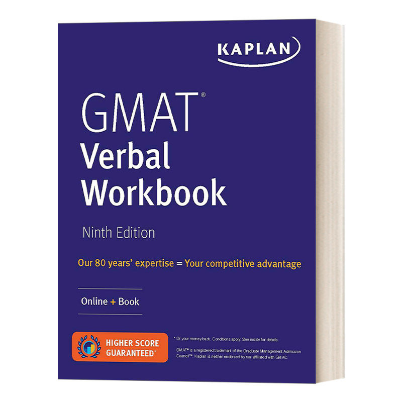 英文原版 GMAT Verbal Workbook卡普兰GMAT逻辑推理练习册 第9版 英文版 进口英语原版书籍