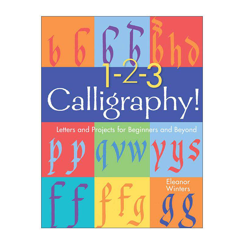 英文原版 1-2-3 Calligraphy 初学者书法练习册 幼儿 英文版 进口英语原版书籍
