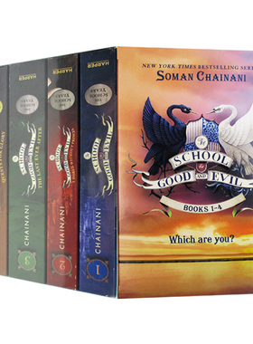 The School for Good and Evil 英文原版小说 善与恶的学院4本盒装 善恶学校 英文版青少年科幻读物 进口儿童英语课外阅读书