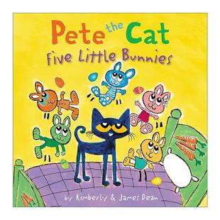 Five 皮特猫 Pete Cat 英文版 书籍 英文原版 复活节和春日之书 Little the 精装 五只小兔子 Bunnies 进口英语原版 绘本