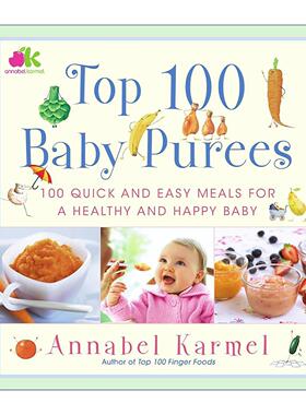 英文原版 Top 100 Baby Purees 100道宝宝爱的果泥 英文版 进口英语原版书籍