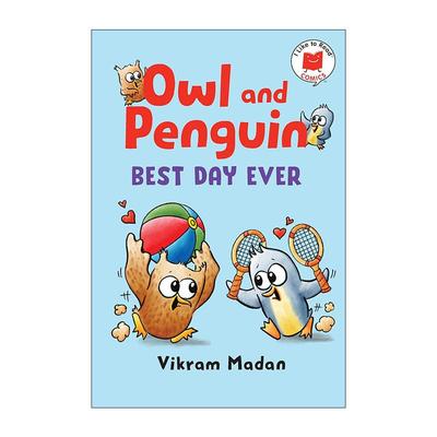 英文原版 Owl and Penguin Best Day Ever I Like to Read Comics 猫头鹰与企鹅 儿童趣味漫画绘本 Vikram Madan 英文版