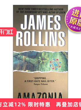 英文原版 Amazonia 亚马逊古陆 冒险惊悚小说 James Rollins 英文版 进口英语原版书籍