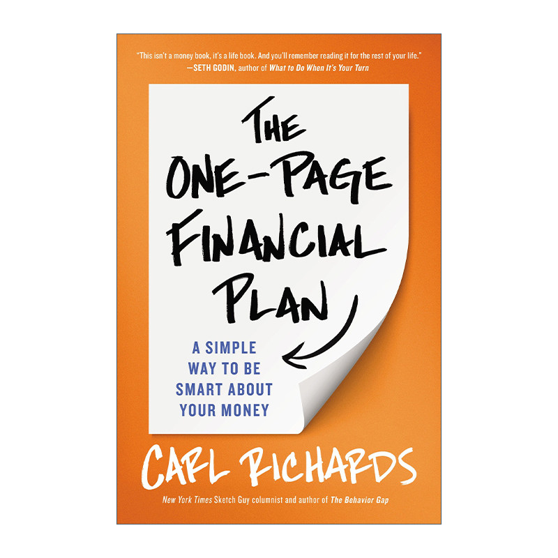 英文原版 The One-Page Financial Plan 告别零存款 下个月的薪水这样存 理财 Carl Richards 精装 英文版 进口英语原版书籍