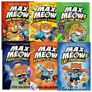 Gallagher Meow 精装 Max 爆笑漫画故事书 进口英语原版 6册 英文版 马克思猫系列1 书籍 儿童全彩漫画 中小学英语课外阅读 John