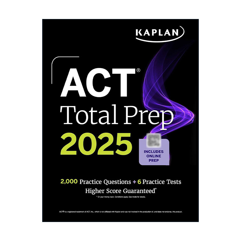 英文原版 ACT Total Prep 2025 卡普兰ACT备考 2000+的练习题 6套练习题 英文版 进口英语原版书籍